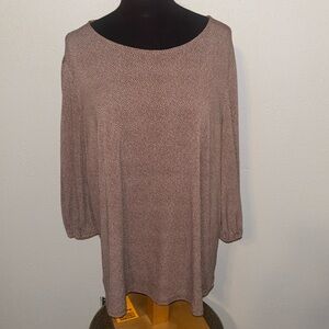 Adrianna Papell Small Polka Dot Keyhole Back Top size 2X